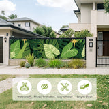 Green Monstera Balcony Fence Privacy Screen – Retro 70s Waterproof Cover