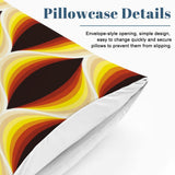 Honeycomb Pattern Microfiber Comforter Set: 70s Retro Queen Size Bedding