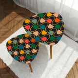 Triangle 60s Retro Tripod Nesting Table Set, Wavy Multicolor