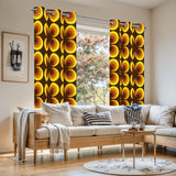 70s Vintage Grommet Curtains: Midcentury Modern Blackout Panels