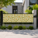 Mid-Century Floral Balcony Privacy Screen – Retro Weatherproof Railing Cover