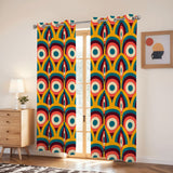60s Midcentury Modern Grommet Curtains: Retro Blackout Drapes