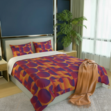 60s Retro Pattern Quilt Cover Set – Midcentury Bedding Twin–King