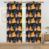 Retro Atomic Pattern Blackout Curtains: Mid-Century Modern Drapes