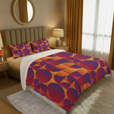 60s Retro Pattern Quilt Cover Set – Midcentury Bedding Twin–King