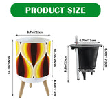 Retro Flower Pot - 70s Midcentury Scandi Style Plant Pot with Wooden Legs