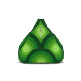 Green Shades Retro Bean Bag Chair Cover - Colorful Lounge Living Room Seat