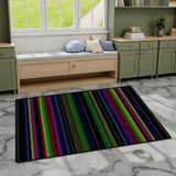 Striped Retro Statement Rug for Living Room or Bedroom, 60"x36"