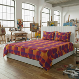 60s Retro Pattern Quilt Cover Set – Midcentury Bedding Twin–King