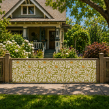 Mid-Century Floral Balcony Privacy Screen – Retro Weatherproof Railing Cover
