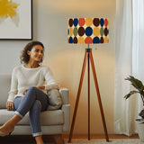 Scandi Retro Tripod Floor Lamp, 1970s Dots