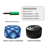 Retro 70s Inflatable Ottoman – Midcentury Modern Portable Foot Stool