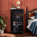 Baroque Still Life Print 4-Drawer Dresser – Moody Lightweight Storage