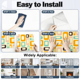 Retro 60s Self-Adhesive Wall Panel Kit: Stick & Peel Waterproof PVC Tiles