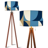 Nordic Retro Tripod Floor Lamp, Blue 70s Style