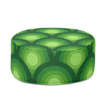 Green Retro 70s Inflatable Footstool – Midcentury Modern Ottoman
