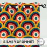 60s Midcentury Modern Grommet Curtains: Retro Blackout Drapes