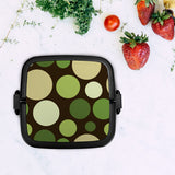 Retro Reusable Bento Lunch Box – Stackable Midcentury Polka Dots Food Box