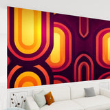 Vibrant Retro 70s Wall Decor – Midcentury Modern Peel & Stick Wallpaper