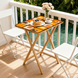 Wooden TV Tray Tables Set – Retro 70s Folding Tables for Small Spaces