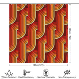 Retro Midcentury Shower Curtain Set with 3 Rugs – Vintage Bathroom