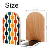 Size diagram of the Wave Lines bookend: 12 cm wide, 17 cm high, base 10 by 5 cm