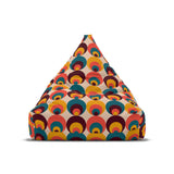 60s Retro Bean Bag Chair Cover - Lemon Decor for Lounge, Living Room, Game Rooms, White Yellow Black 2 sizes