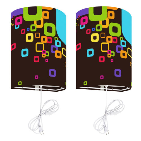 70s Retro Wall Sconces Set –  Smart LED, Geometric Rainbow