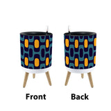 Blue Yellow Retro 70s Scandi Style Planter with Wooden Legs