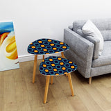 Triangle 60s Retro Tripod Nesting Table Set, Blue Orange