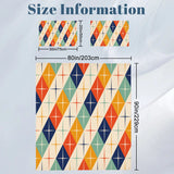 Midcentury Modern 60s Pattern Duvet Cover Set: Retro Diamond Bedding