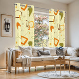 60s Atomic Pattern Grommet Blackout Panels: Midcentury Modern Curtains