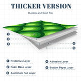 70s Green Retro Stick & Peel Kitchen Wall Panel Kit: Waterproof PVC Tiles