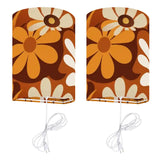 70s Retro Wall Sconces Set –  Smart LED, Flowers Orange
