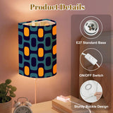 Sunburst Retro Linen Shade Wall Sconces - Midcentury Plug-in Lamp Set of 2