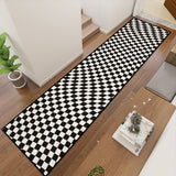 Vintage Retro Chessboard Runner Rugs | 80s Op-Art Home Decor