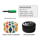 70s Style Inflatable Ottoman – Midcentury Modern Lounge Seat