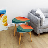 Triangle 60s Retro Tripod Nesting Table Set, Rainbow