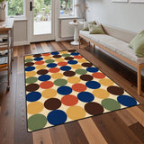 Retro 60s Inspired Bubble Floor Rug – Vintage Modern Interior Accent