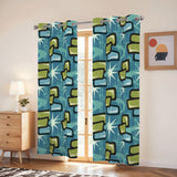 Retro 50s 60s Blackout Curtains: Mid-Century Modern Grommet Panels