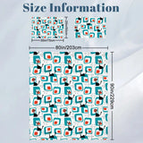 50s Atomic Cat Pattern Full Size Duvet Cover Set: Midcentury Retro Bedding - Bedding - retro
