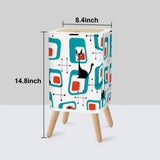 50s Atomic Cat Retro Trash Can with Lid - Midcentury Home Decor - One Size - retro tash cans
