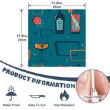 50s Atomic Kitchen Self-Adhesive Wall Panel Kit: Waterproof PVC Tiles - retro wallpaper