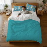 50s Pattern 3 pcs Duvet Cover Set Set: Retro Midcentury Bedding - retro bedding