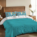 50s Pattern 3 pcs Duvet Cover Set Set: Retro Midcentury Bedding - retro bedding
