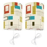 50s Retro Wall Sconces Set – Smart LED Geometric Colorful - US Plug - retro wall sconces
