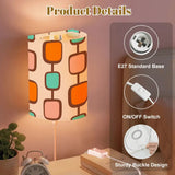 50s Retro Wall Sconces Set – Smart LED Geometric Orange - retro wall sconces