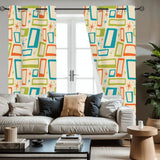 50s Vintage Grommet Curtains: Atomic Midcentury Blackout Panels - retro curtains