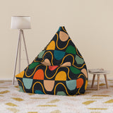 60s Retro Bean Bag Chair Cover -Midcentury Modern Home Decor
