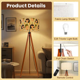 Retro 60s Atomic Tripod Floor Light – Nordic Midcentury LED Lamp with Remote